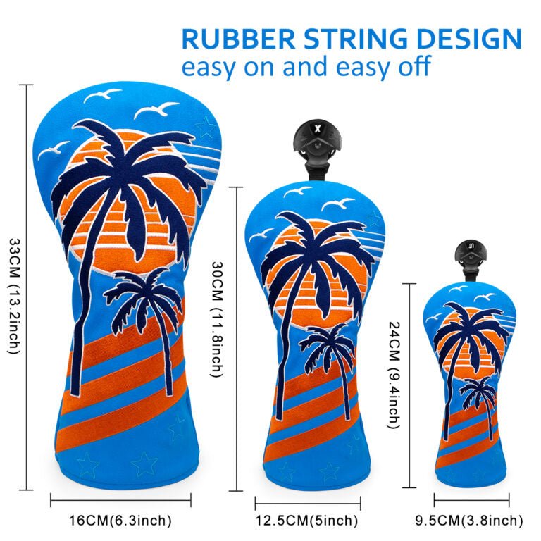 Neon Sunset Palms Headcovers - Blade Putter - Club Rehab