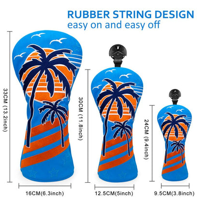 Neon Sunset Palms Headcovers - Blade Putter - Club Rehab
