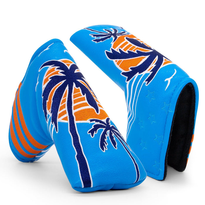 Neon Sunset Palms Headcovers - Blade Putter - Club Rehab