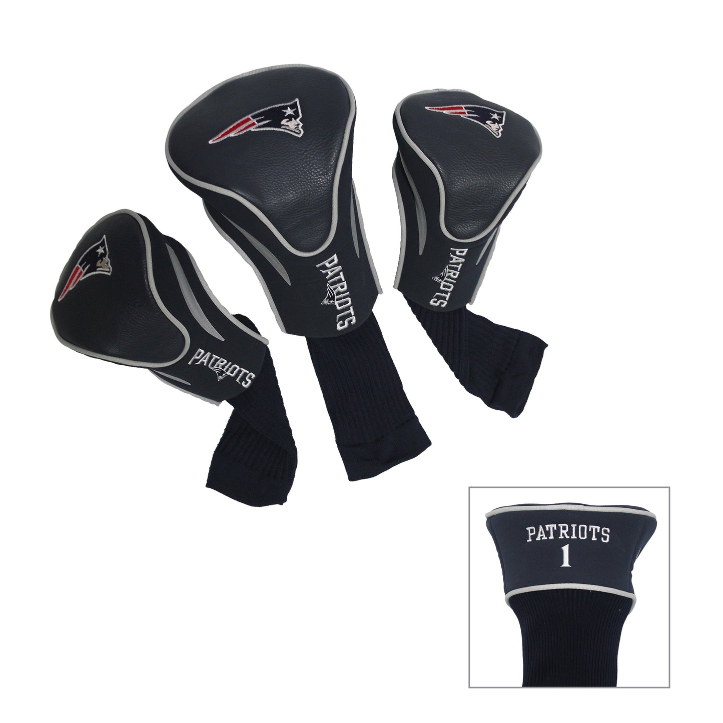 New England Patriots NFL Contour 3 Pack Headcovers - Club Rehab