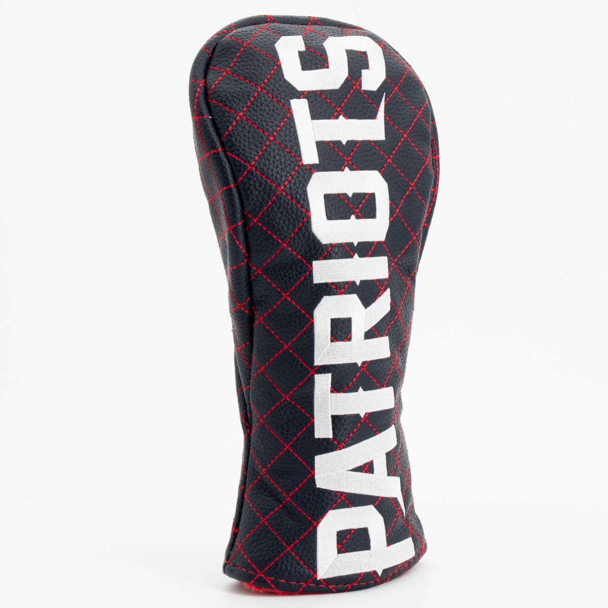 New England Patriots Solid Fairway quilted headcover, angled view