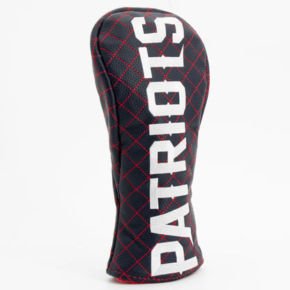 New England Patriots Solid Fairway quilted headcover, angled view