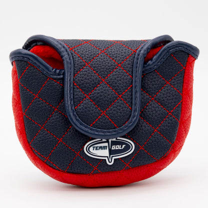 New England Patriots Solid Mallet Putter quilted headcover, back view