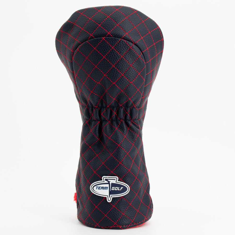 New England Patriots split quilted driver cover, back view