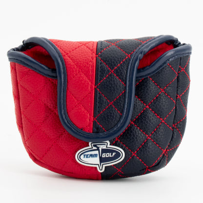 New England Patriots Split Mallet Putter quilted headcover, back view