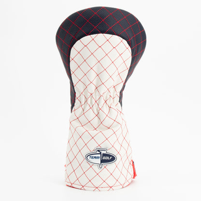 New England Patriots Striped Driver quilted headcover, back view