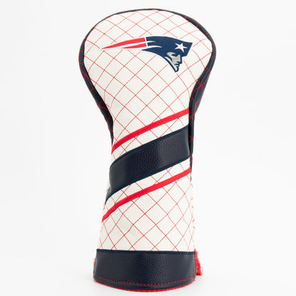 New England Patriots Striped Driver quilted headcover, front view