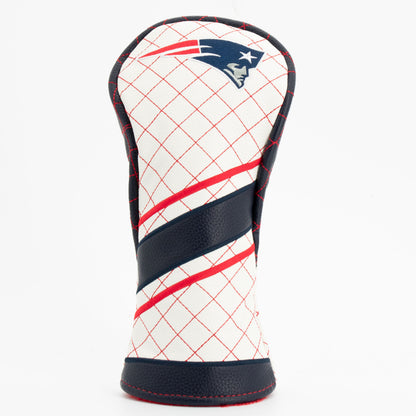 New England Patriots Striped Fairway quilted headcover, front view