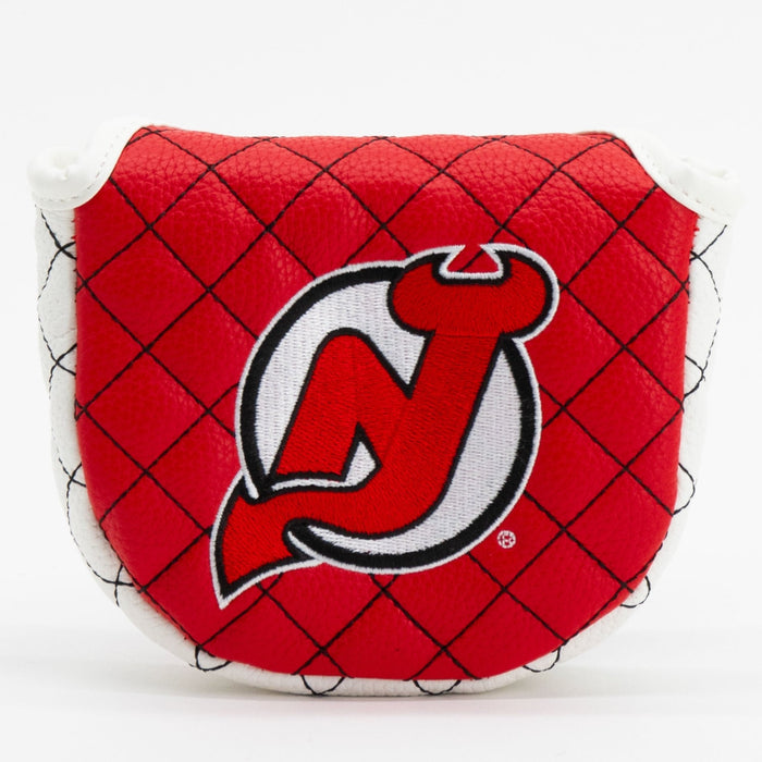 New Jersey Devils solid mallet putter quilted golf headcover