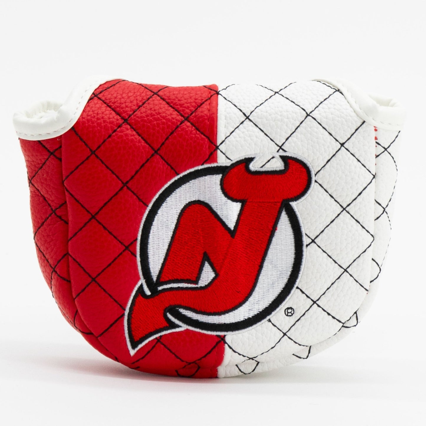 New Jersey Devils split mallet putter quilted golf headcover