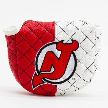 New Jersey Devils split mallet putter quilted golf headcover