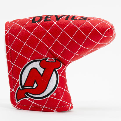 New Jersey Devils split blade putter quilted golf headcover
