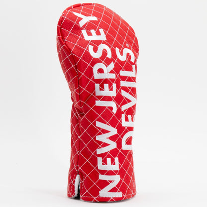 New Jersey Devils solid driver quilted golf headcover alternate view