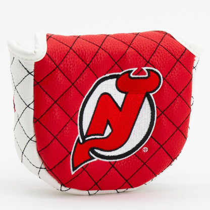 New Jersey Devils solid mallet putter quilted golf headcover alternate view