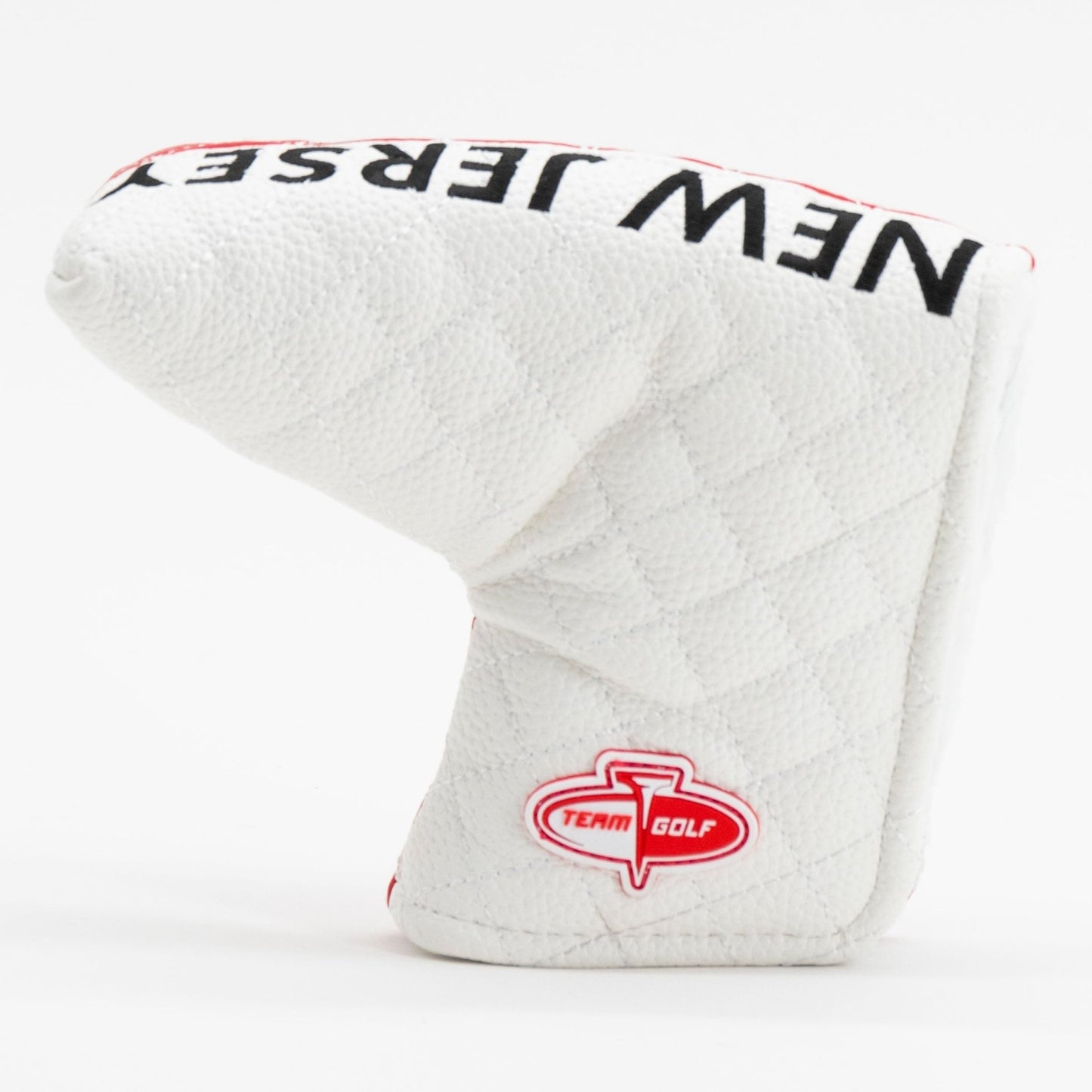 New Jersey Devils split blade putter quilted golf headcover alternate view