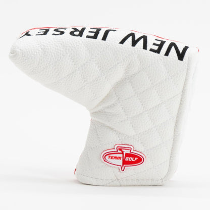 New Jersey Devils split blade putter quilted golf headcover alternate view