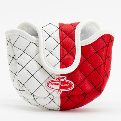 New Jersey Devils split mallet putter quilted golf headcover alternate view