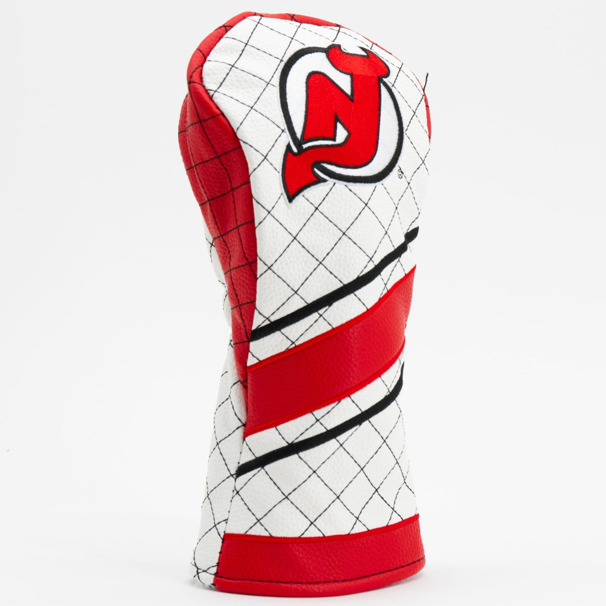 New Jersey Devils stripe fairway quilted golf headcover alternate view