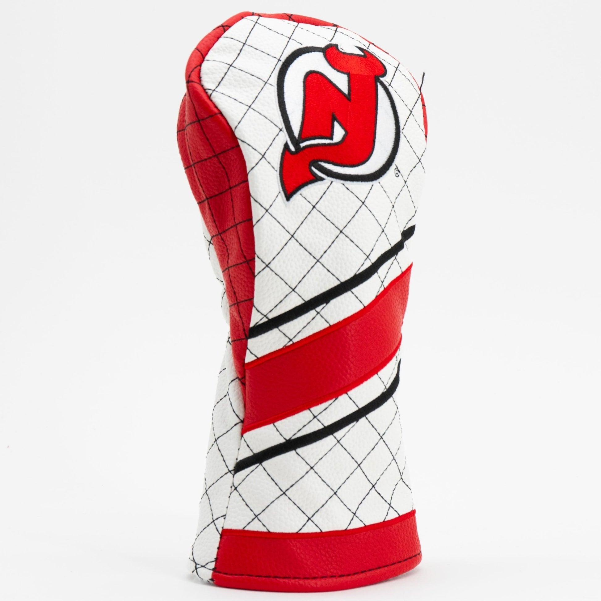 New Jersey Devils stripe fairway quilted golf headcover alternate view