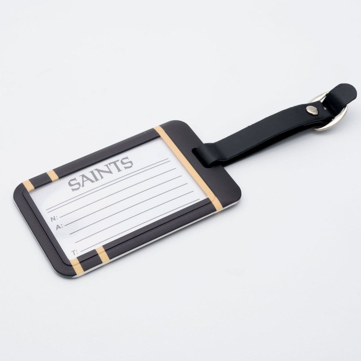 New Orleans Saints plastic golf bag tag by Team Golf, product photo 2