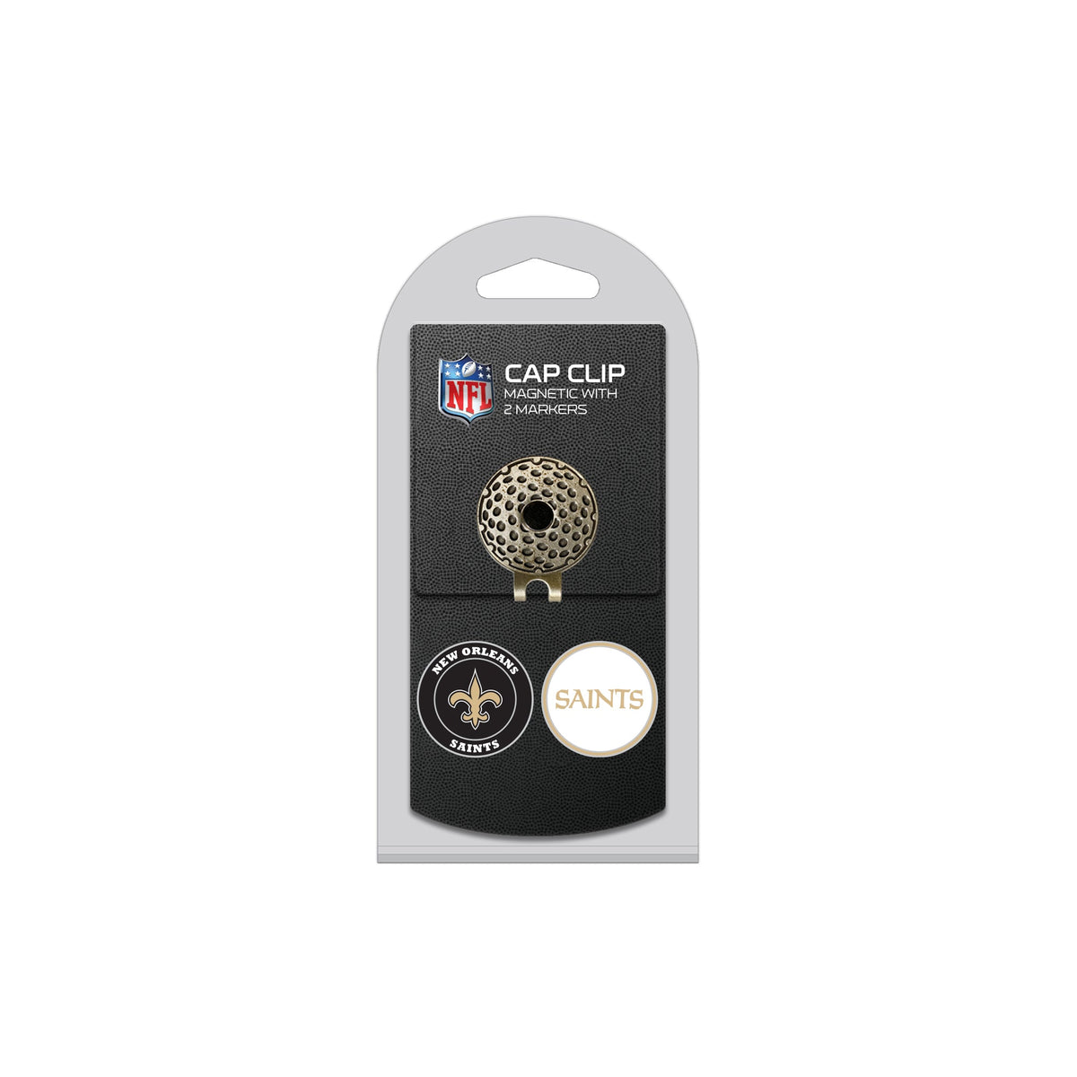 NEW ORLEANS SAINTS hat clip with two golf ball markers