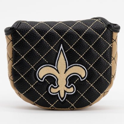 New Orleans Saints Quilted Headcovers – Who Dat Collection - Mallet Putter Solid - Club Rehab