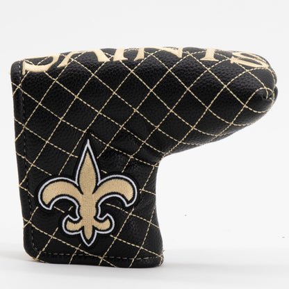 New Orleans Saints Quilted Headcovers – Who Dat Collection - Blade Putter Solid - Club Rehab