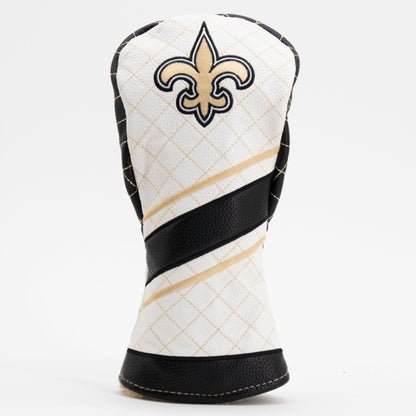 New Orleans Saints Quilted Headcovers – Who Dat Collection - Driver Stripe - Club Rehab