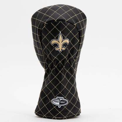 New Orleans Saints Solid Fairway quilted headcover, back view