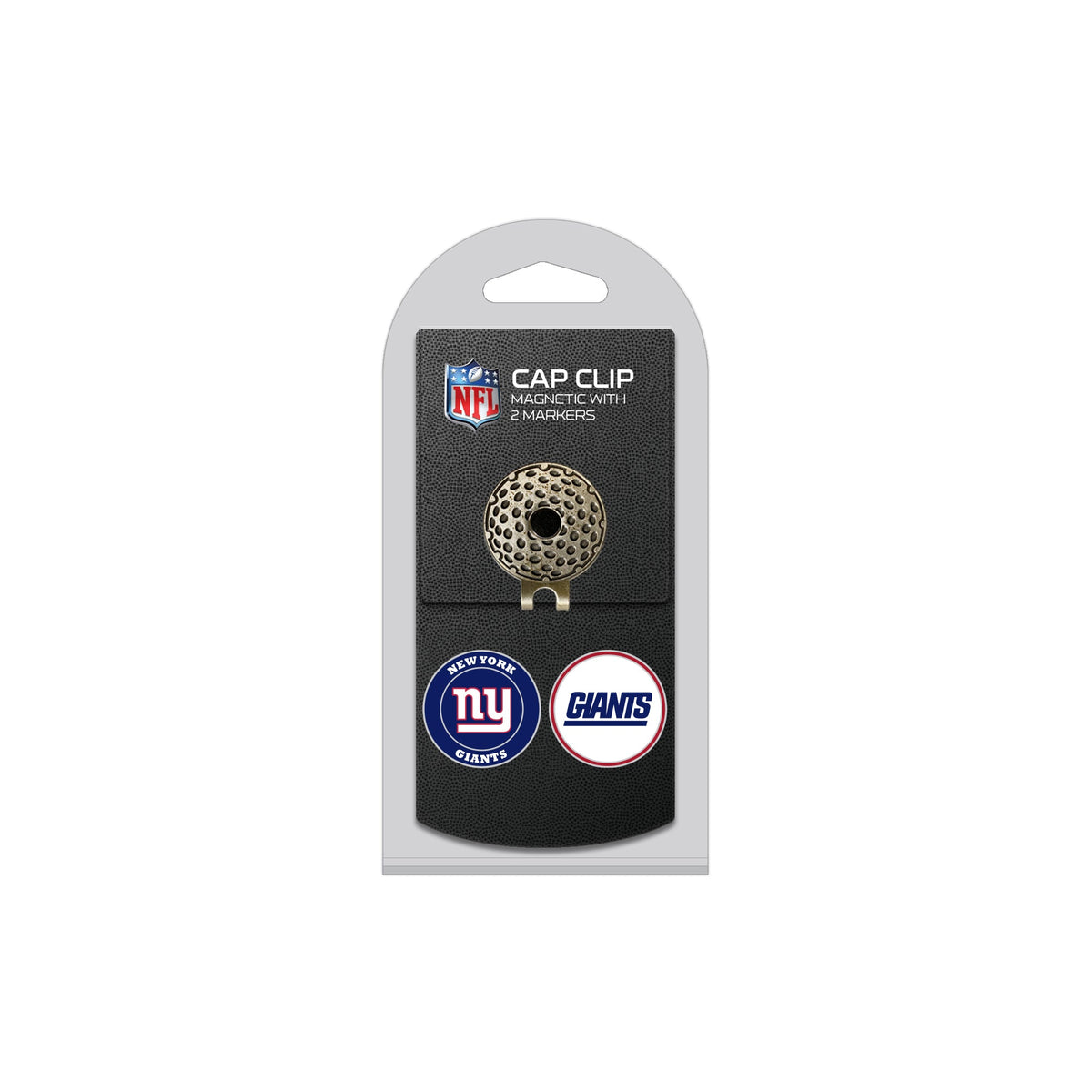 NEW YORK GIANTS hat clip with two golf ball markers