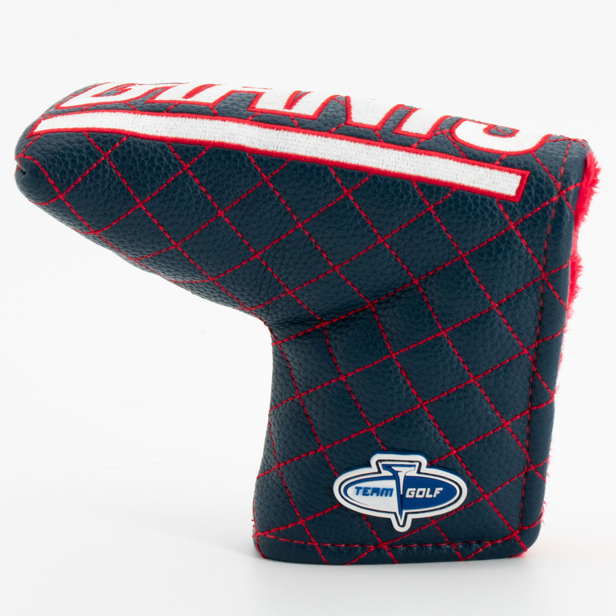 New York Giants Solid Blade Putter quilted headcover, back view