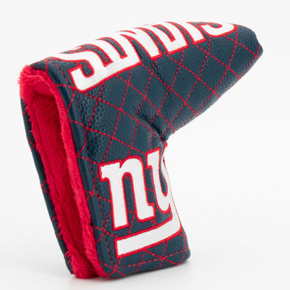 New York Giants Solid Blade Putter quilted headcover, opening detail