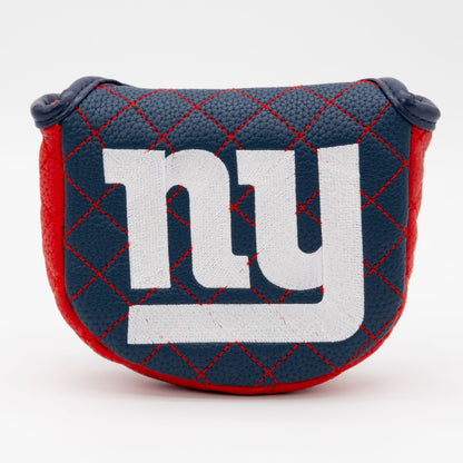 New York Giants Solid Mallet Putter quilted headcover, front view