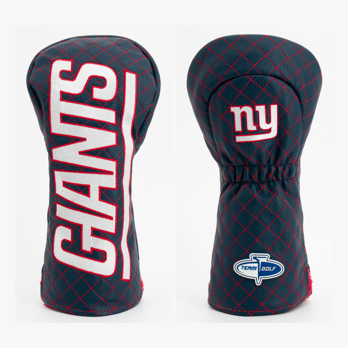 New York Giants Solid Quilted Driver Headcover, front and back views
