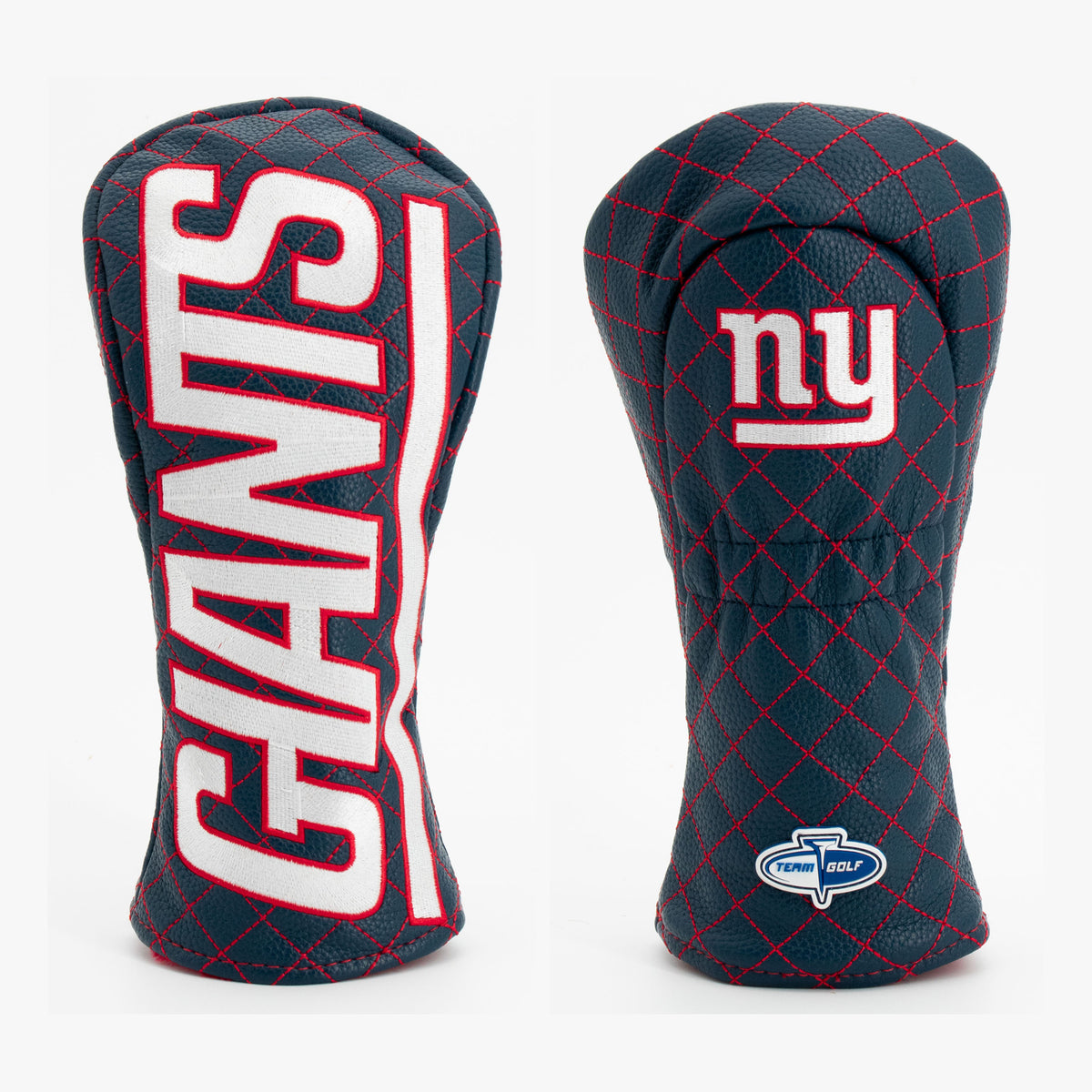 New York Giants Solid Quilted Fairway Headcover, front and back views