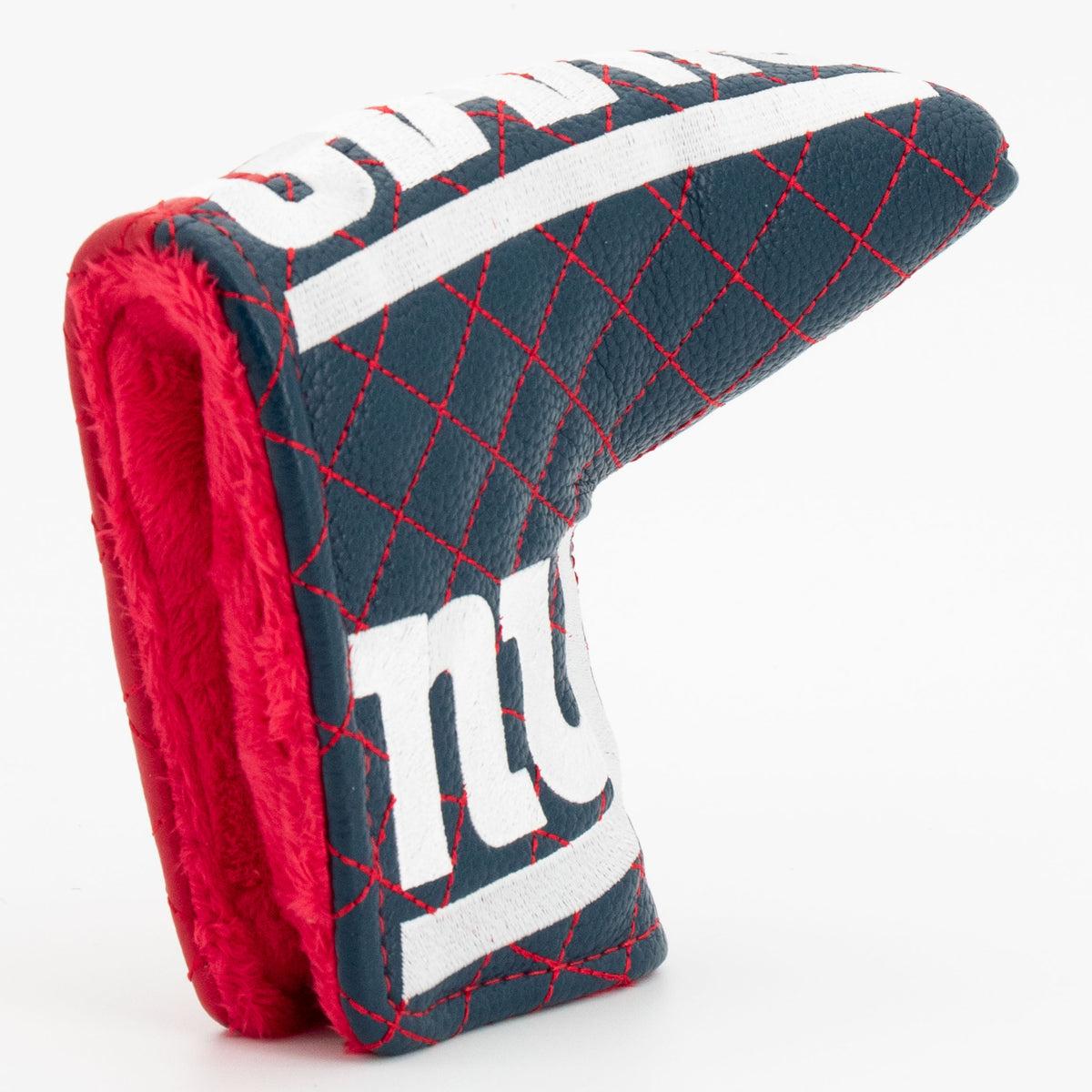 New York Giants Split Blade Putter quilted headcover, opening detail