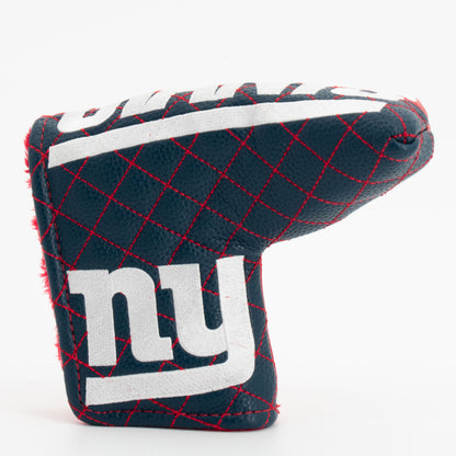 New York Giants Split Blade Putter quilted headcover, front view