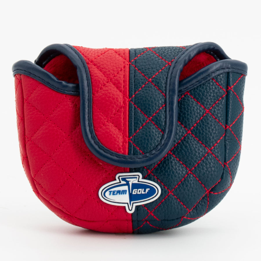 New York Giants split quilted mallet putter cover, back view