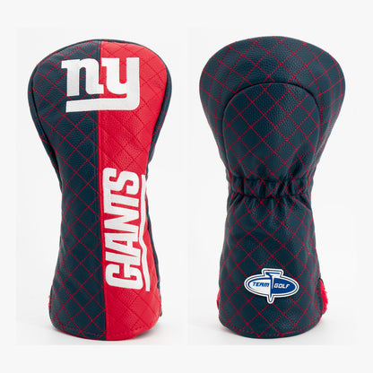 New York Giants Split Quilted Driver Headcover, front and back views