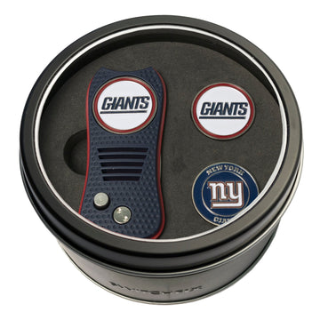 New York Giants Automatik-Pitchgabel + 2 Ballmarker im Geschenkdosen-Set