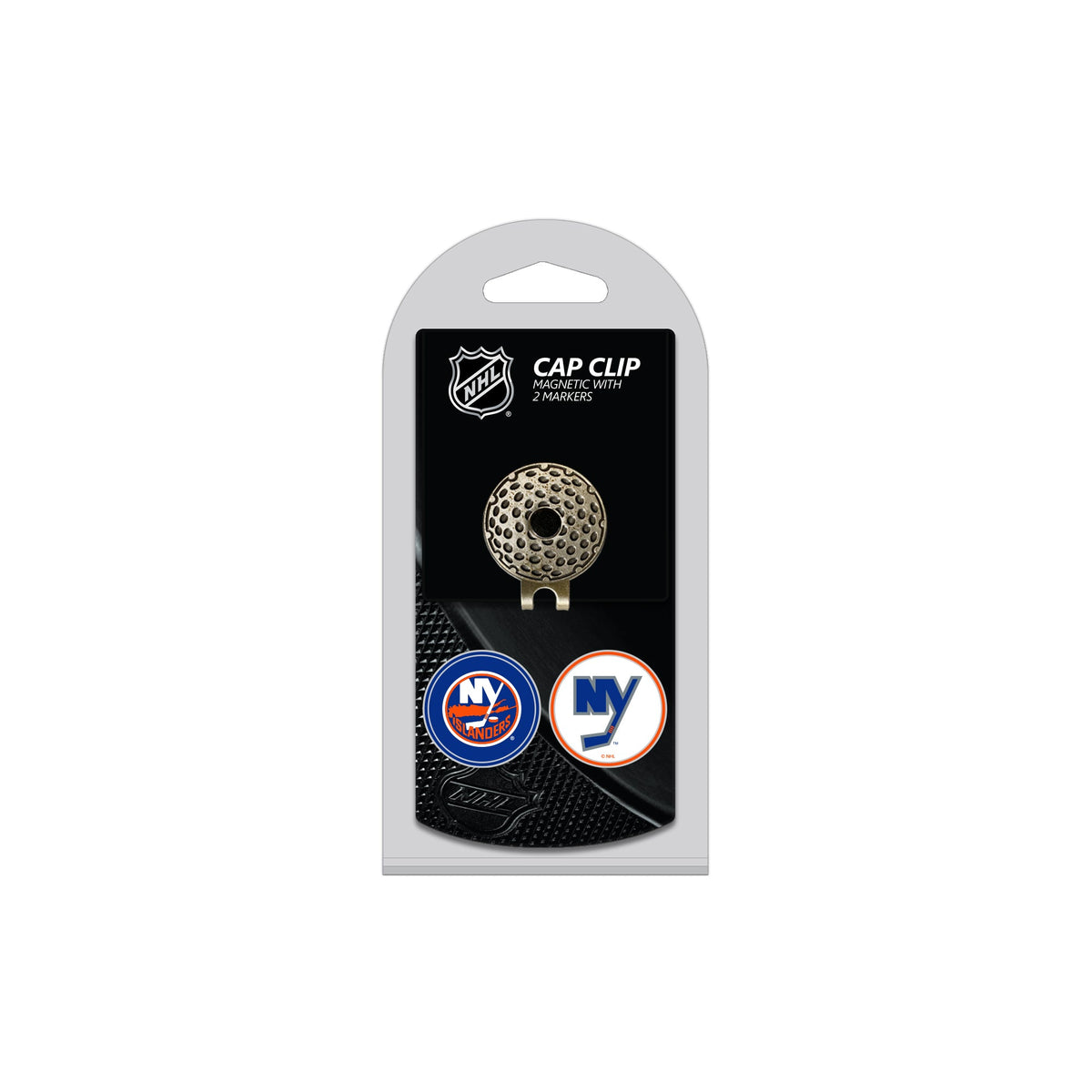 NEW YORK ISLANDERS hat clip with two golf ball markers