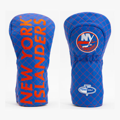 New York Islanders Solid Quilted Driver Headcover, front and back views