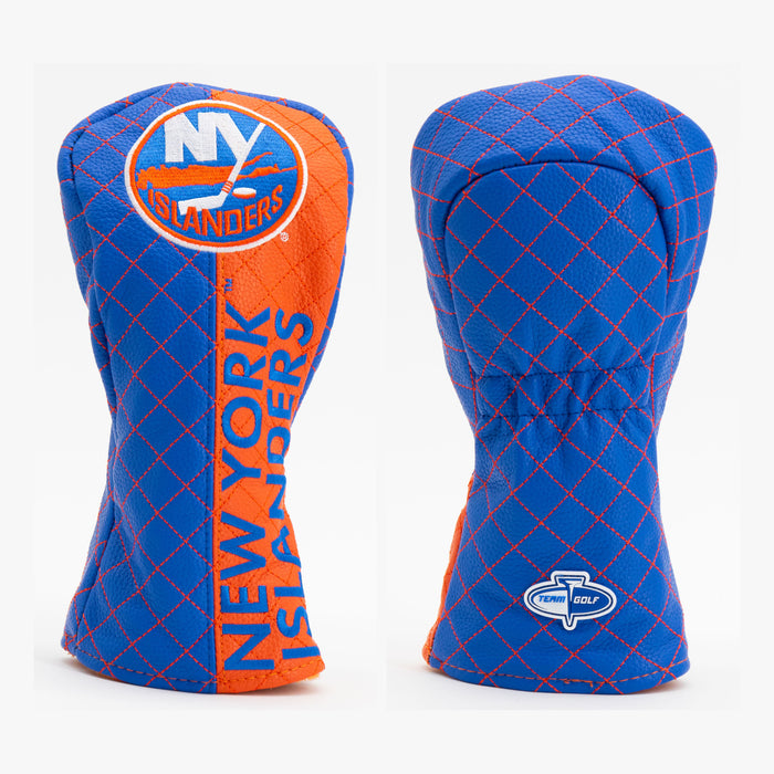 New York Islanders Split Quilted Fairway Headcover, front and back views