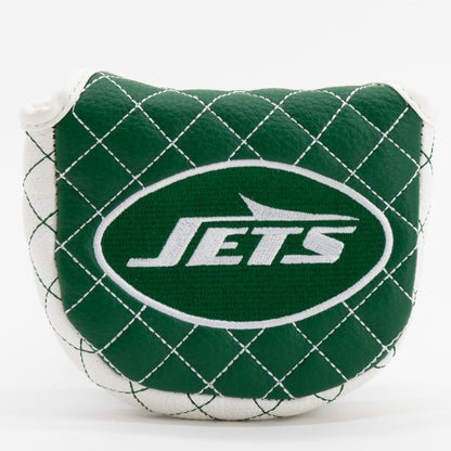 New York Jets Quilted Headcovers – J - E - T - S Collection - Mallet Putter Solid - Club Rehab