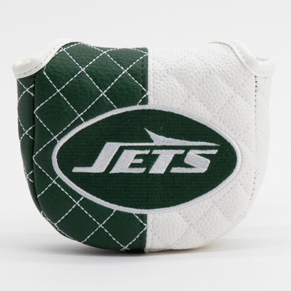 New York Jets Quilted Headcovers – J - E - T - S Collection - Mallet Putter Split - Club Rehab