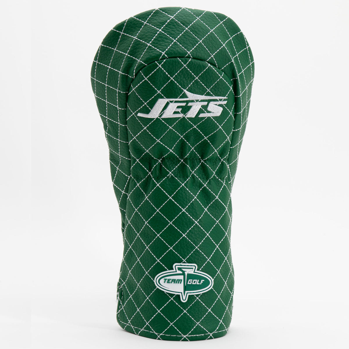 New York Jets Solid Driver quilted headcover, back view