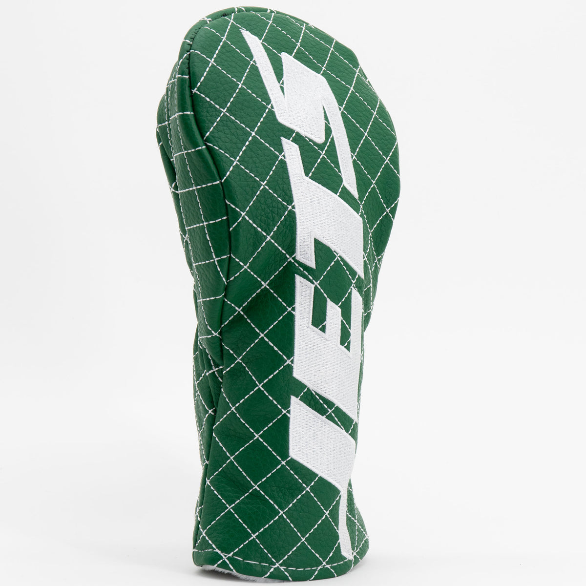New York Jets Solid Fairway quilted headcover, angled view
