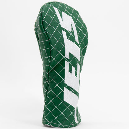 New York Jets Solid Fairway quilted headcover, angled view