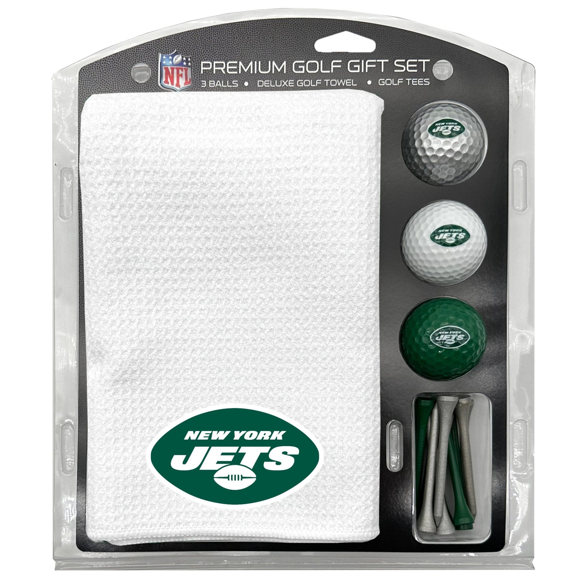 New York Jets White Microfiber Towel Golf Gift Set - Club Rehab