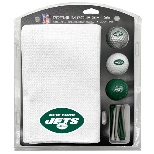 New York Jets White Microfiber Towel Golf Gift Set - Club Rehab
